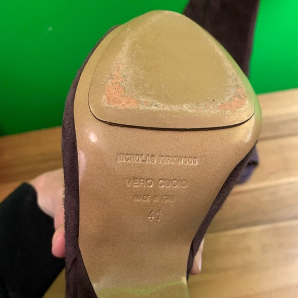 Nicholas Kirkwood Purple Suede Booties - Picture 4 of 4